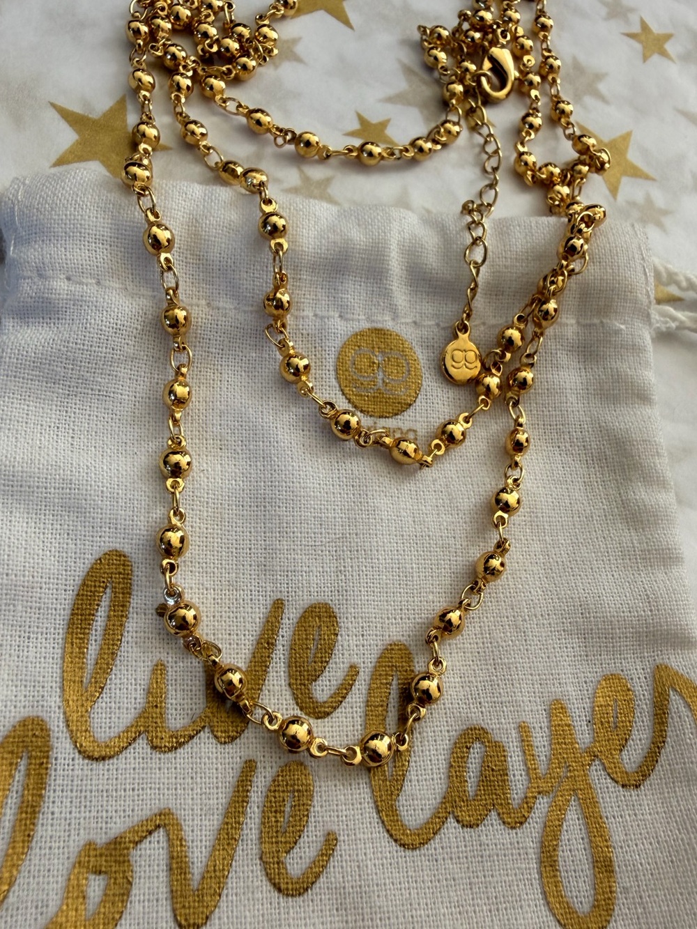 Gold Beaded Layered Necklace - Women Jewelry